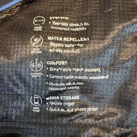 Eddie Bauer Mens Dark Gray Active Nylon/Spandex Pants Pockets Size 36 - Picture 9 of 11